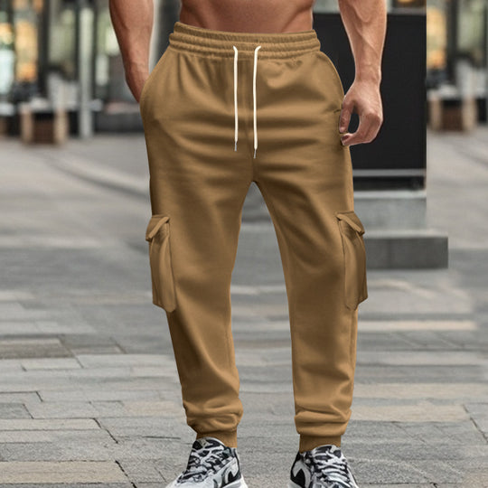 Herren nan Utility-Joggerhose mit seitlichen Klappentaschen, Kordelzugbund und konischer Passform EB