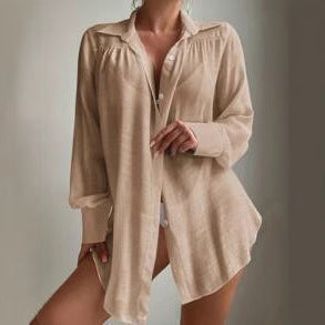 Damen luftige Strandbluse EB