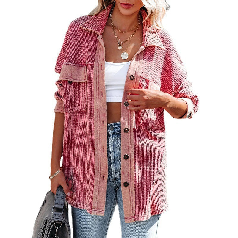 Damen Overshirt mit zwei Brusttaschen und lässiger Passform EB