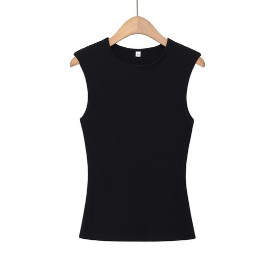 Damen ärmelloses Oberteil mit strukturiertem Look und hochwertiger Baumwolle EB