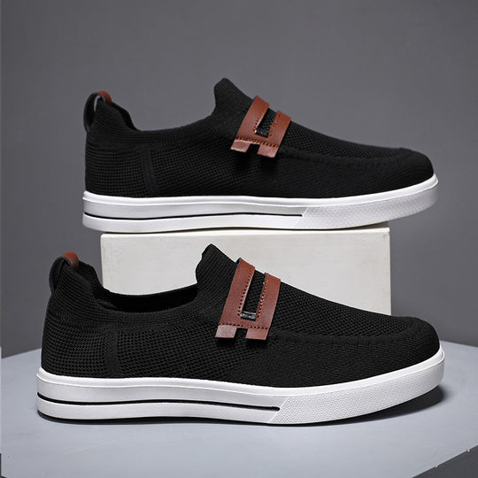 Damen Bequeme Slip-On Sneakers mit atmungsaktivem Mesh-Obermaterial und rutschfester Sohle EB