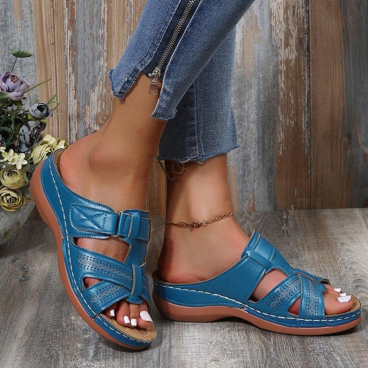 Damen bequeme Clogs mit verstellbarem Riemen und ergonomischem Fußbett EB