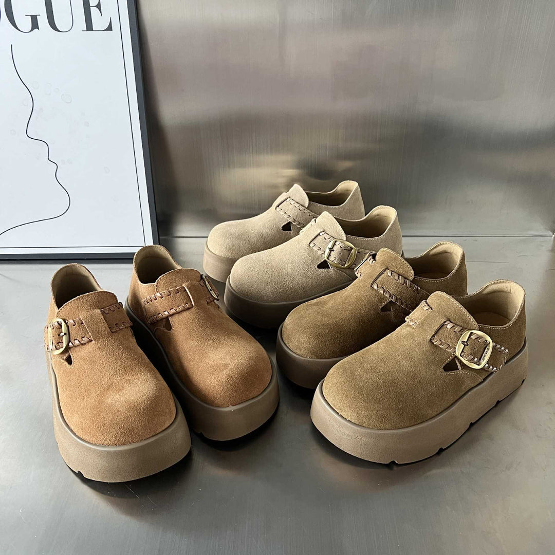 Damen Clogs mit modischem Riemen und komfortablem Fußbett EB