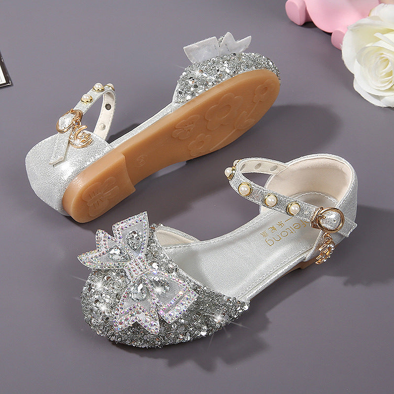 Mädchen Ballerina mit Glitzer und dekorativen Schleifen EB