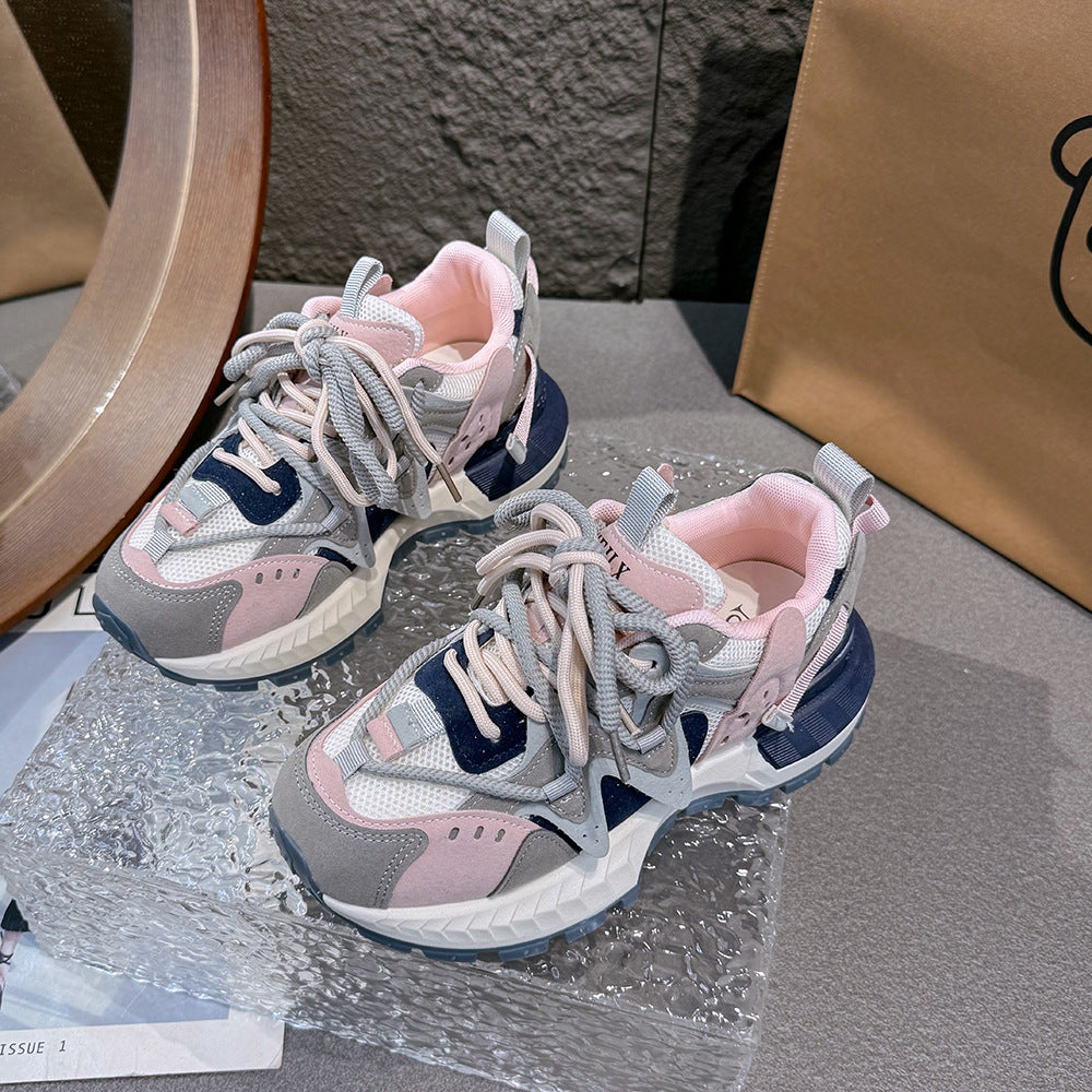Damen sportliche Sneakers mit atmungsaktiver Obermaterialstruktur und rutschfester Sohle EB
