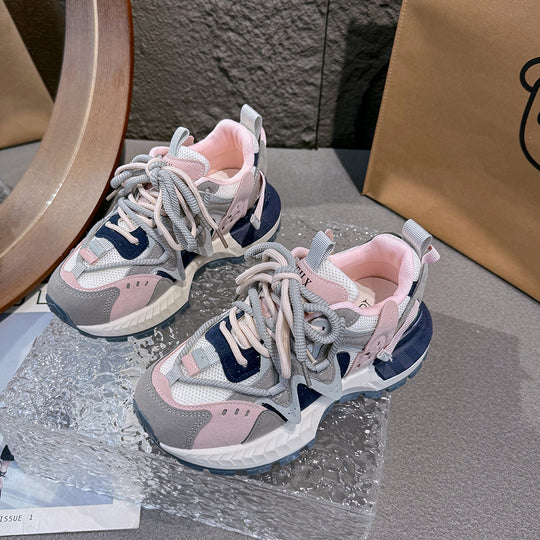 Damen sportliche Sneakers mit atmungsaktiver Obermaterialstruktur und rutschfester Sohle EB