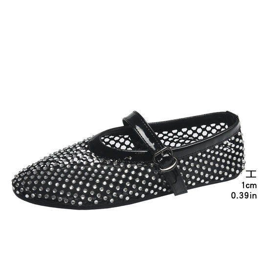 Damen Funktions-Ballerinas mit strassbesetztem Obermaterial EB