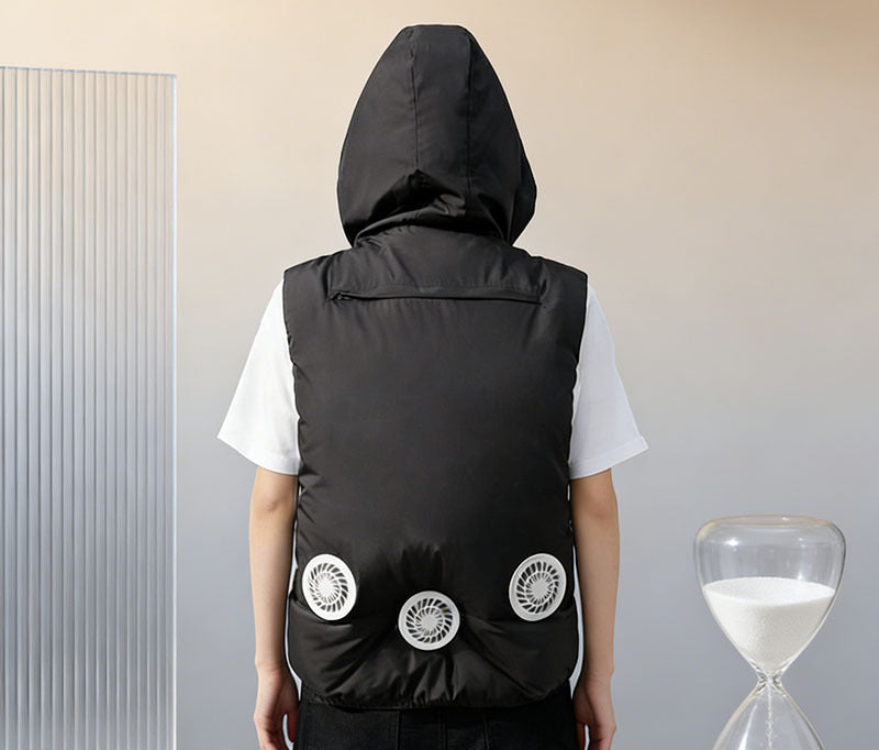 Unisex nan kühlweste mit integrierten Ventilatoren und Kapuze R&B