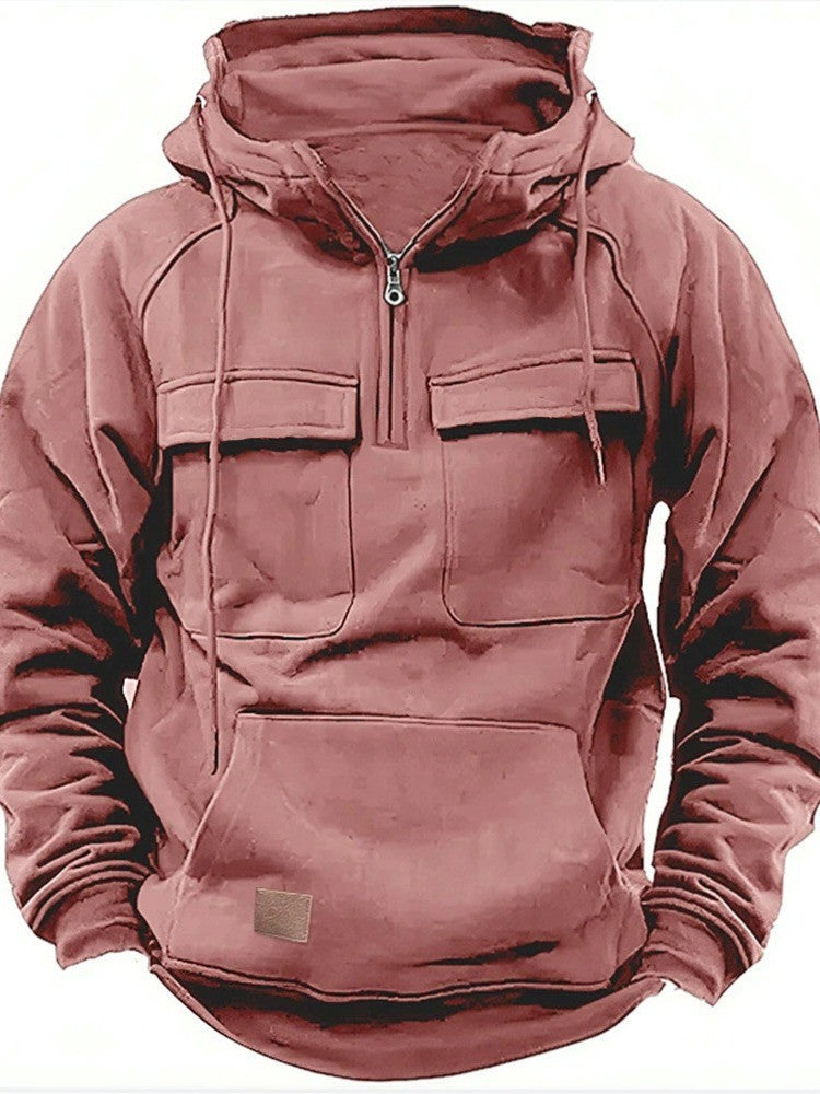 Herren funktionale Kapuzenpullover mit praktischen Taschen EB