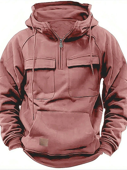 Herren funktionale Kapuzenpullover mit praktischen Taschen EB