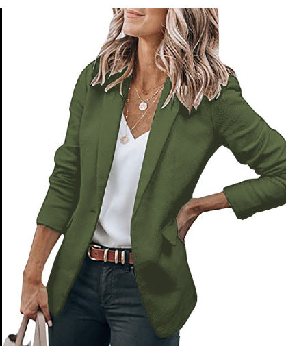 Damen komfortable Blazerjacke mit strukturiertem Design und eleganten Akzenten EB