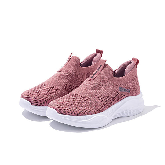 Damen Atmungsaktive Slip-On Sneakers mit elastischer Sohle EB