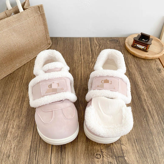 Damen warme Sneaker mit flauschigem Innenfutter und praktischem Klettverschluss EB