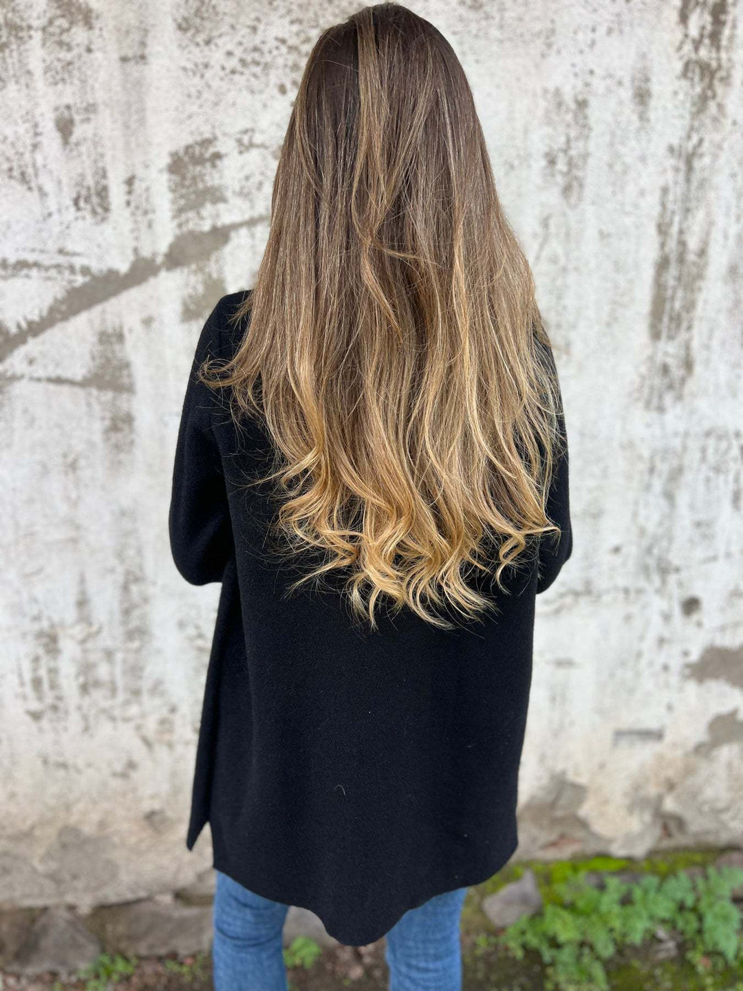 Damen Fleece Mantel mit doppelter Knopfleiste und schickem Reverskragen EB