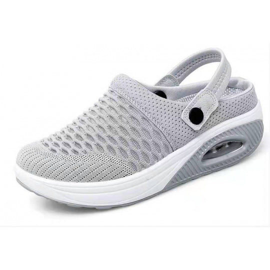 Damen  atmungsaktive Strick-Slingback Sneaker mit Luftpolstersohle EB