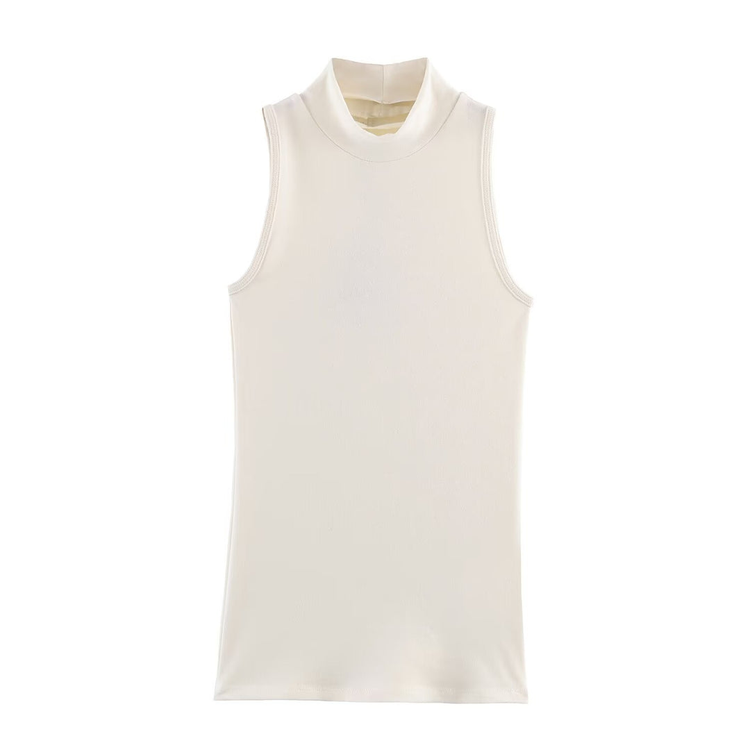 Damen Rollkragen-Tanktop aus weichem Stretch-Material EB