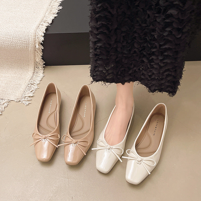 Damen Elegante Ballerinas mit Schleifen-Detail EB