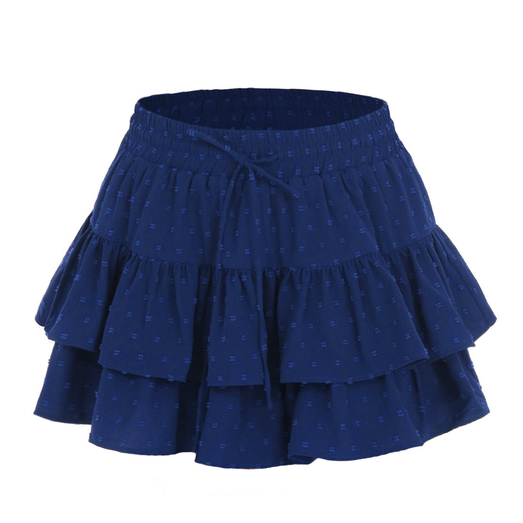 Damen Voluminöser Freizeitraffrock aus leichtem Material EB