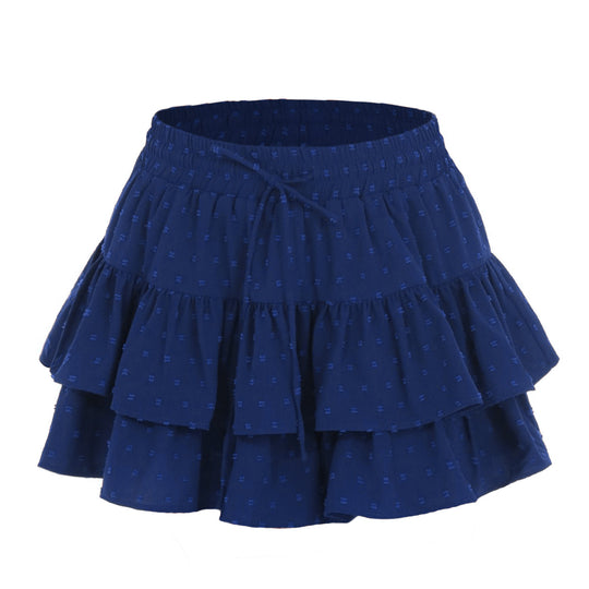 Damen Voluminöser Freizeitraffrock aus leichtem Material EB