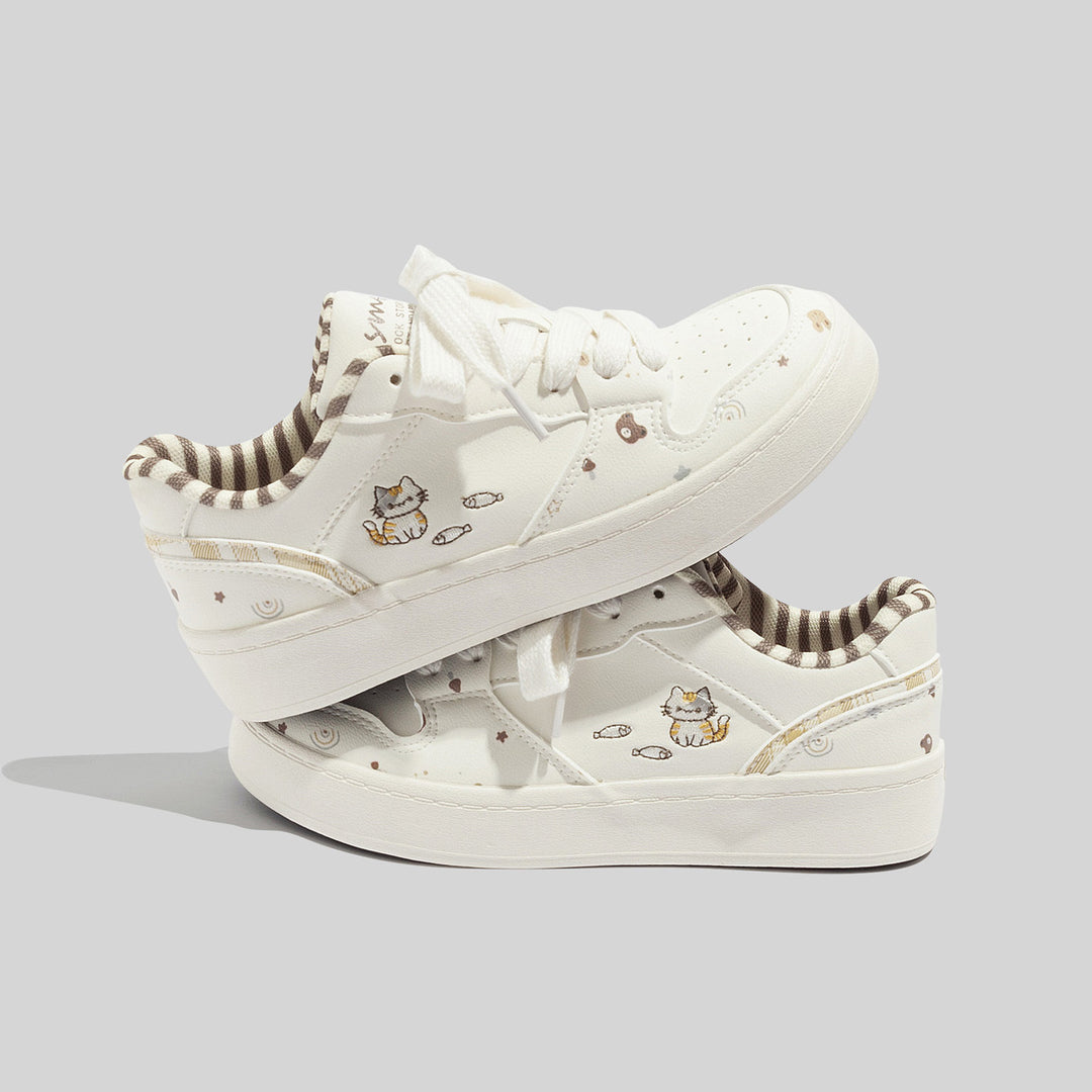 Damen Sneakers mit tierischem Motiv und atmungsaktiver Oberfläche EB