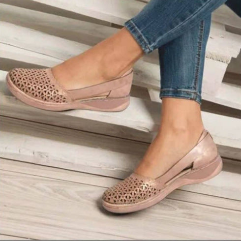 Damen Atmungsaktive Freizeitschuhe mit dekorativem Lochmuster EB