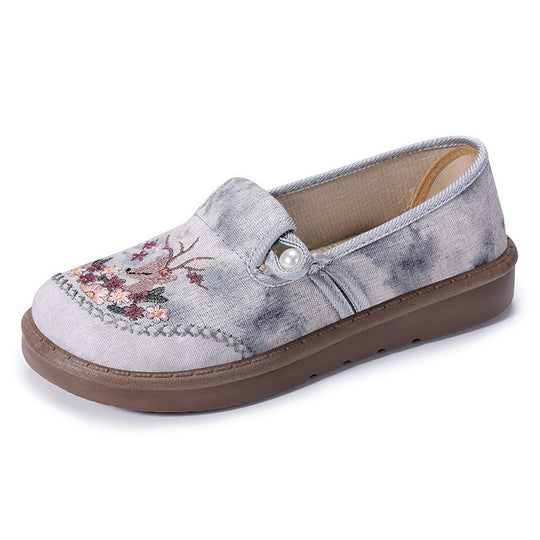 Damen Komfortable und elegante Hausschlappen mit floralem Design EB