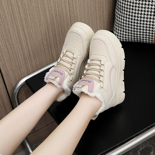 Damen High-Top Winter Sneakers mit weichem Fleece-Futter und rutschfester Sohle EB