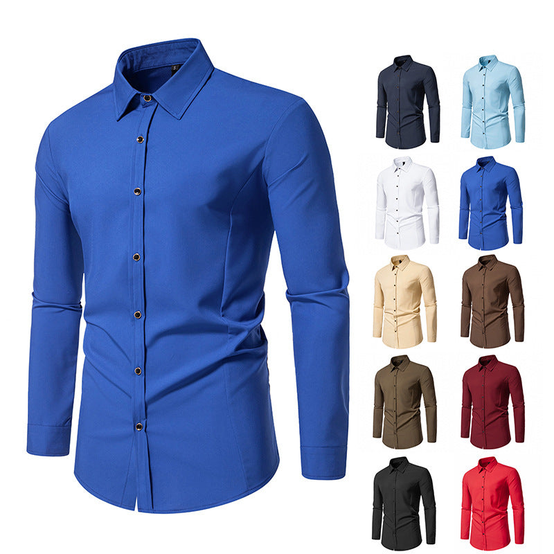 Herren modisches Langarmhemd mit elegantem Schnitt EB