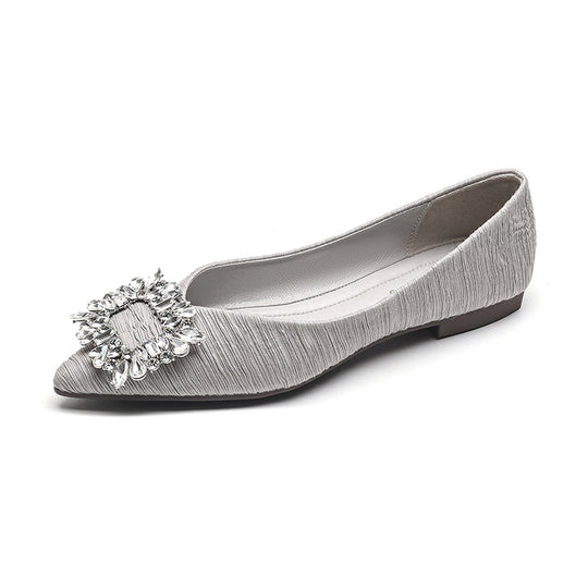 Damen Ballerinas mit funkelndem Strassdetail EB