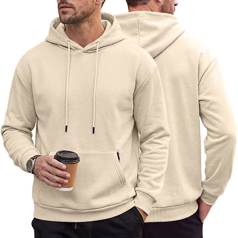 Herren Kapuzenpullover aus weichem Fleece mit Kängurutasche und verstellbarer Kapuze EB