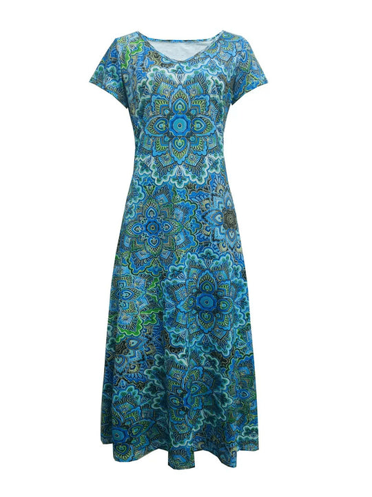 Damen Maxikleid mit floralem Muster EB