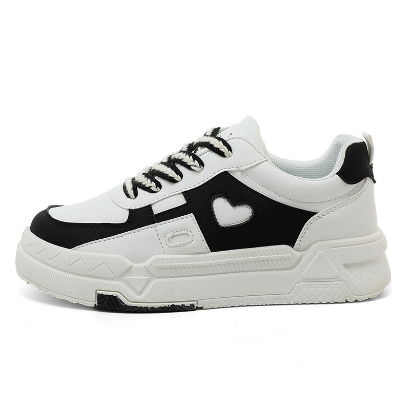 Damen Chunky Sneakers mit Herz-Applikation und dämpfender Sohle EB