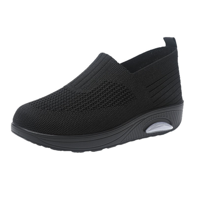 Damen leichtgewichtige Slip-On Sneakers mit atmungsaktiver Mesh-Oberfläche EB