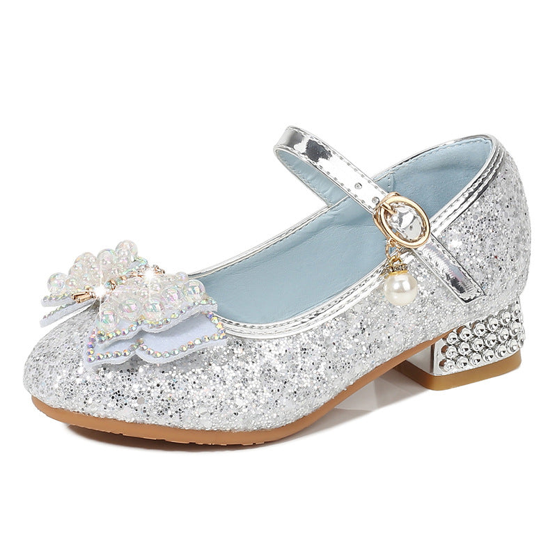Mädchen Ballerina Schuhe mit Glitzer und schimmernden Applikationen EB