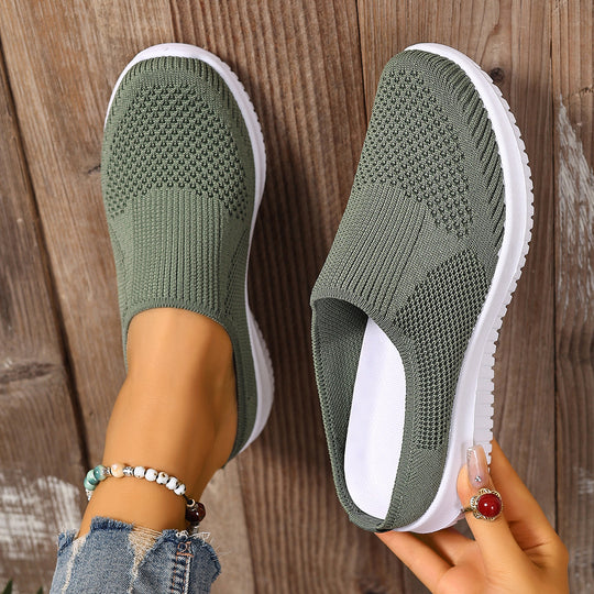 Damen Leichte und atmungsaktive Slipper mit flexiblem Obermaterial EB