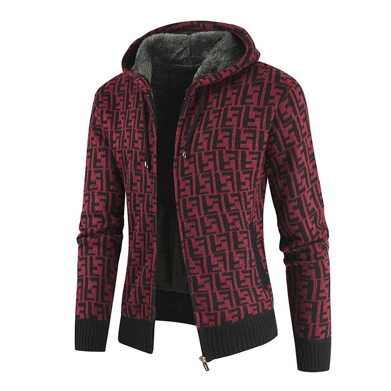 Herren Warm gefütterte Kapuzenjacke EB