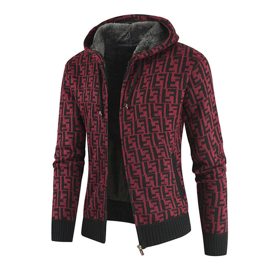 Herren Warm gefütterte Kapuzenjacke EB