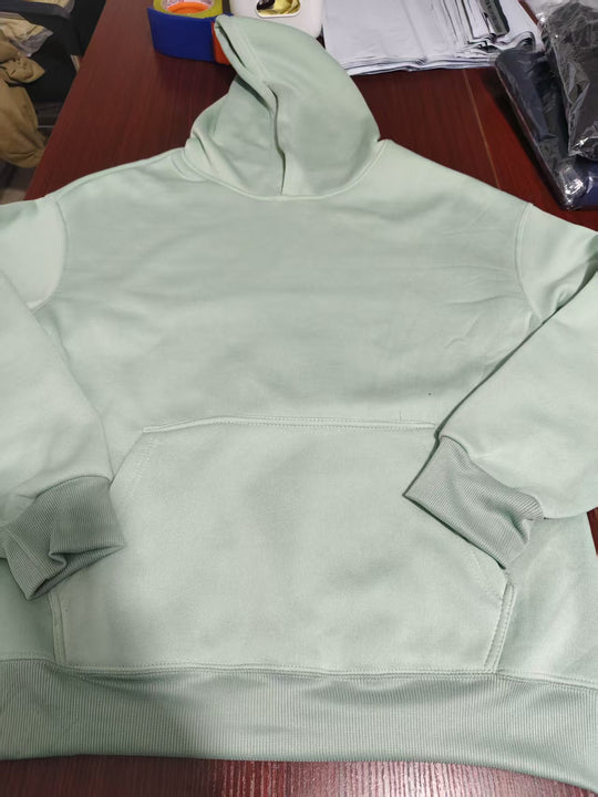 Unisex nan oversized Kapuzenpullover mit Kängurutasche und gerippten Bündchen EB