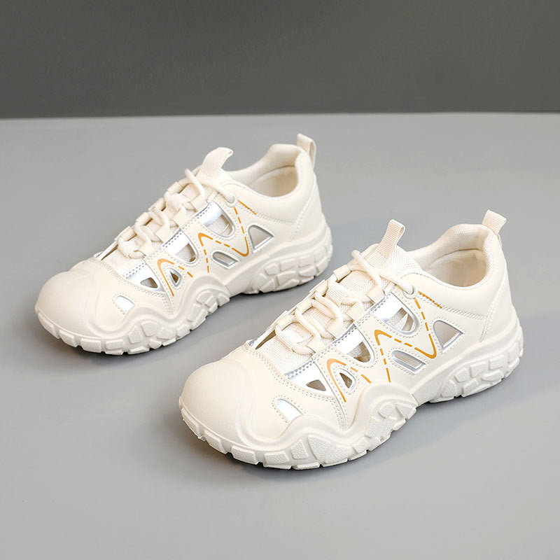 Damen Sportliche Freizeitschuhe mit atmungsaktiver Mesh-Oberfläche und dämpfender Sohle EB
