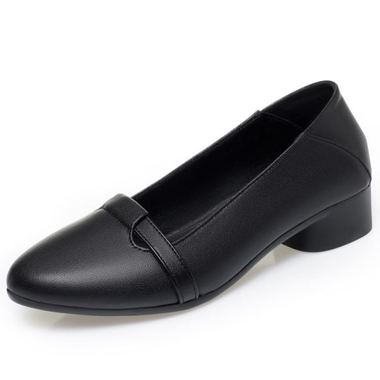 Damen elegante Decksohle Ballerinas mit Blockabsatz EB
