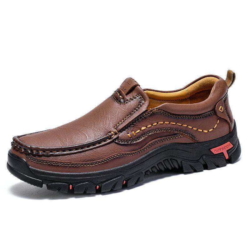 Herren Leder Mokassin mit rutschfester Sohle EB