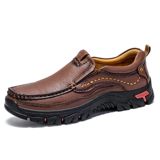 Herren Leder Mokassin mit rutschfester Sohle EB