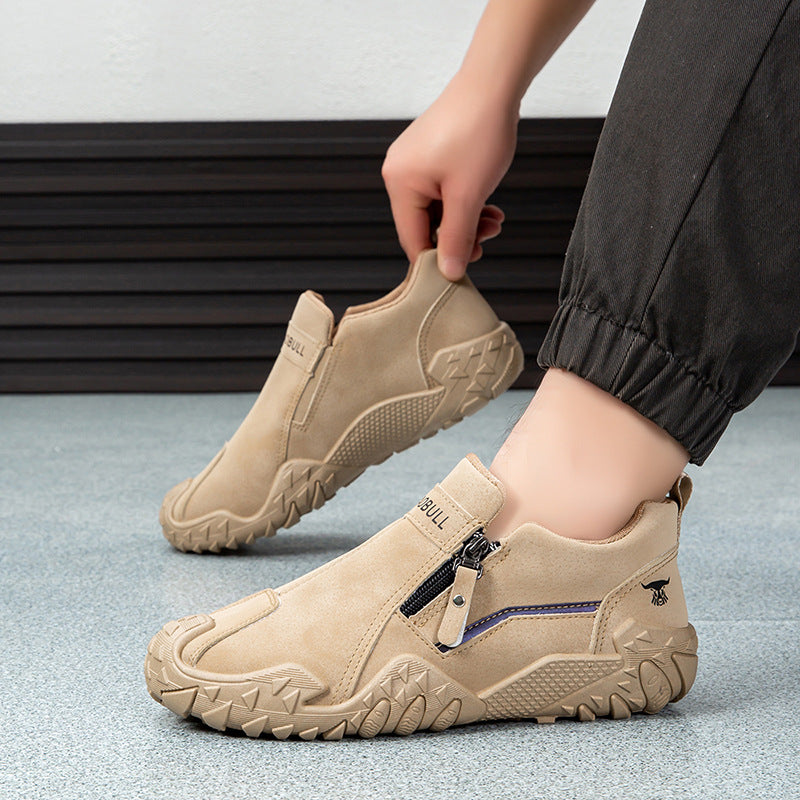 Damen Slip-On Freizeitschuhe mit rutschfester Sohle und praktischem Reißverschluss EB