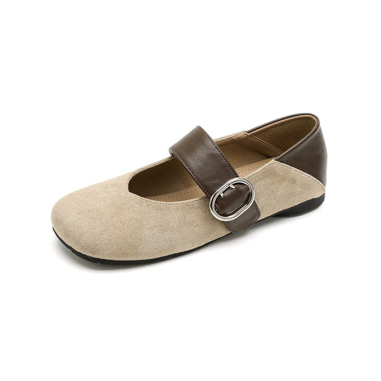 Damen Ballerinas mit modischem Leopardenmuster und eleganter Schnallenapplikation EB