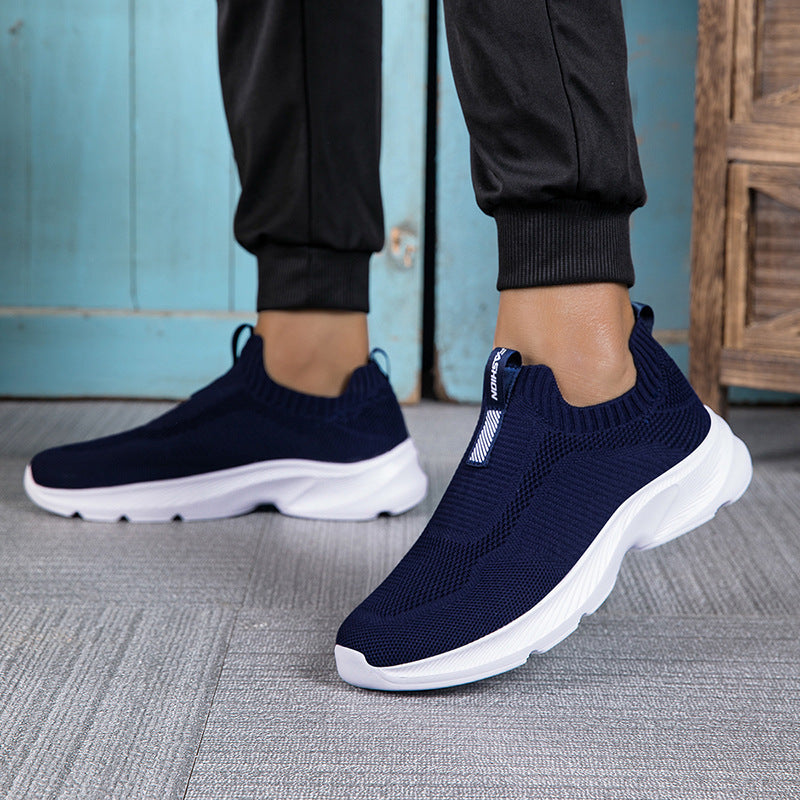 Damen Atmungsaktive Strick-Sneaker mit elastischem Einstieg EB