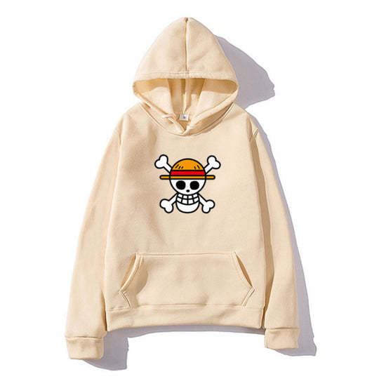 Damen Kapuzenpullover mit kreativem Piratenmotiv und bequemer Passform EB