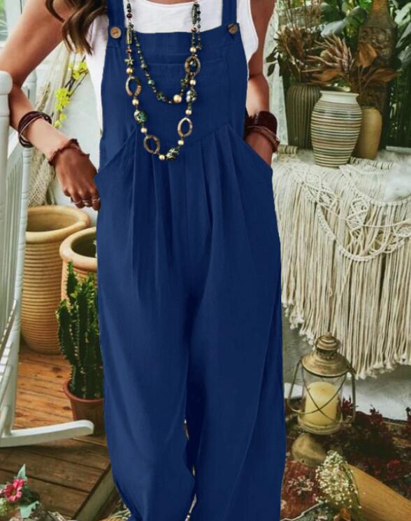 Damen Lässiger Jumpsuit mit praktischen Taschen und stilvollem Schnitt EB