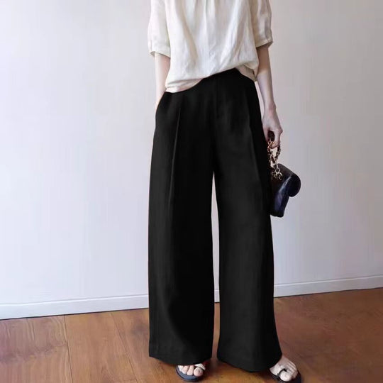Damen Weite Leinenhose EB