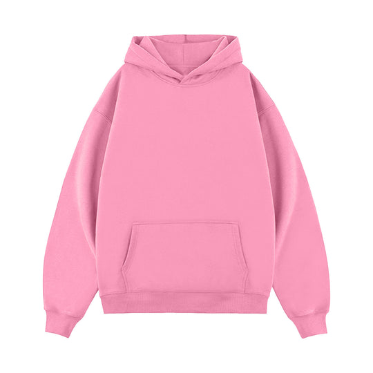 Unisex minimalistischer Oversize-Kapuzenpullover mit gedoppelter Kapuze, tiefer Schulter und breitem Rippbund EB