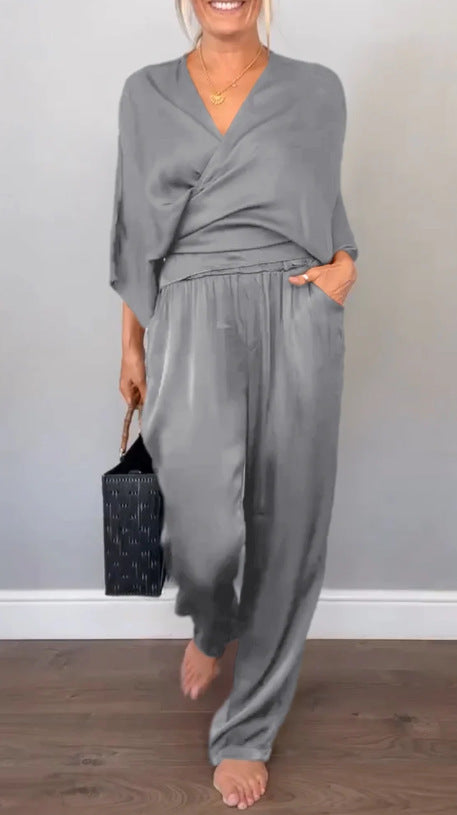 Damen elegantes und bequemes Jumpsuit Set EB